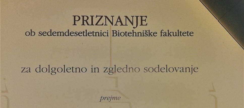 Biotehiški fakulteti čestitamo ob 70. obletnici!